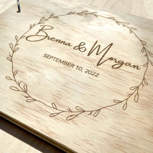 Wooden Wedding Guest Book image 1