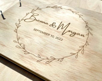 Wooden Wedding Guest Book