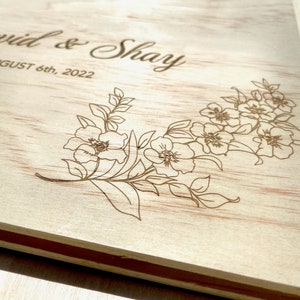 Wooden Wedding Guest Book image 8