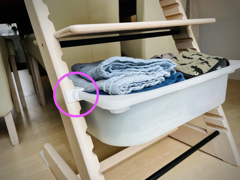 IKEA Trofast Adapter for STOKKE Tripp Trapp High Chairs - Compatible with Plastic Trofast Basket - Set of 2 - Food Grade PLA bild 1