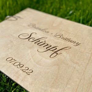 Wooden Wedding Guest Book image 6