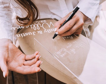Letrero de acrílico personalizado para libro de visitas, letrero de boda personalizado