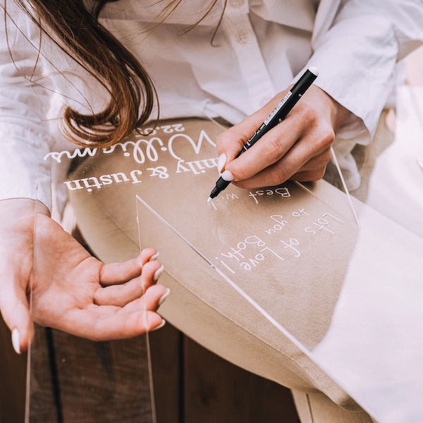 Personalized Acrylic Guest Book Letter Sign, Custom Wedding Sign