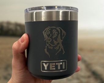 Custom Engraved YETI Tumbler 10oz - Personalized Stainless Steel Lowball Travel Mug, Variety of Colors, Ideal for Hot & Cold Beverages