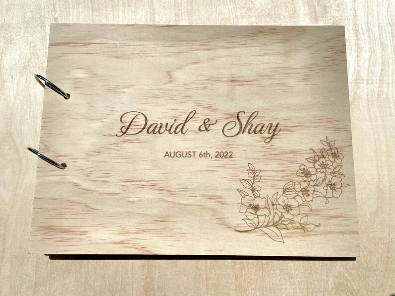 Wooden Wedding Guest Book image 10