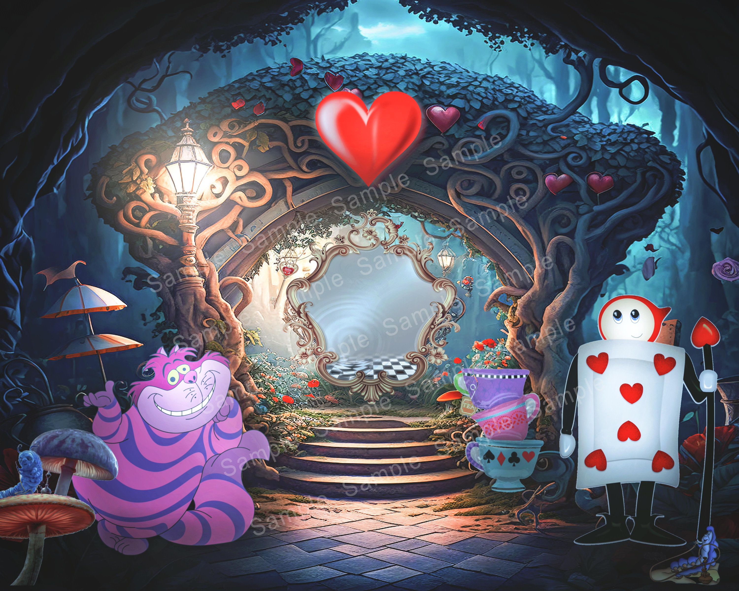 Alice in Wonderland Backdrop, Fantasy Theme, Digital Download - Etsy