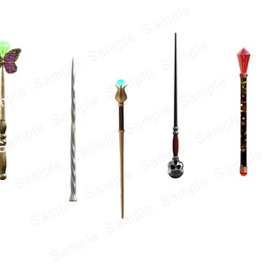 Magic wand overlays, fairy wand, pixie wand, skull wand, glitter wand, unicorn wand, wizard wand, digital download, wand pngs, magic wands