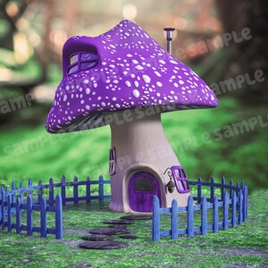 Fairy House, Mushroom House, Digital background, Fairy background, Mushroom background, Composite background, Photoshop art