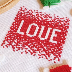 Christmas Love cross stitch pattern, PDF only