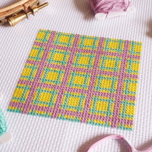 Summer Tartan cross stitch pattern, PDF only