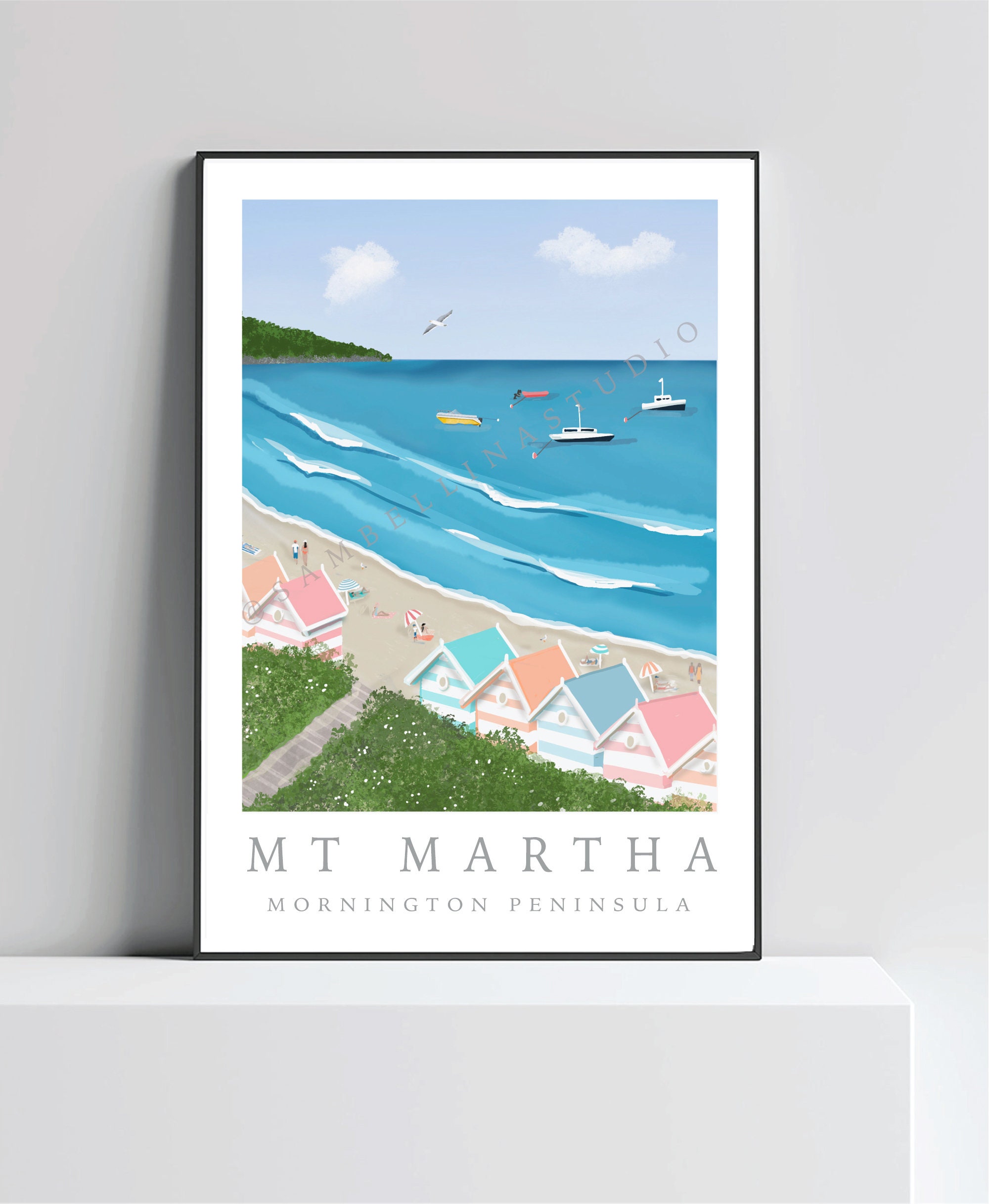 Mount Martha MORNINGTON PENINSULA Travel Illustration Etsy