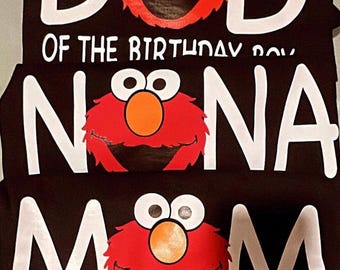 Elmo Birthday T-shirts (Black)