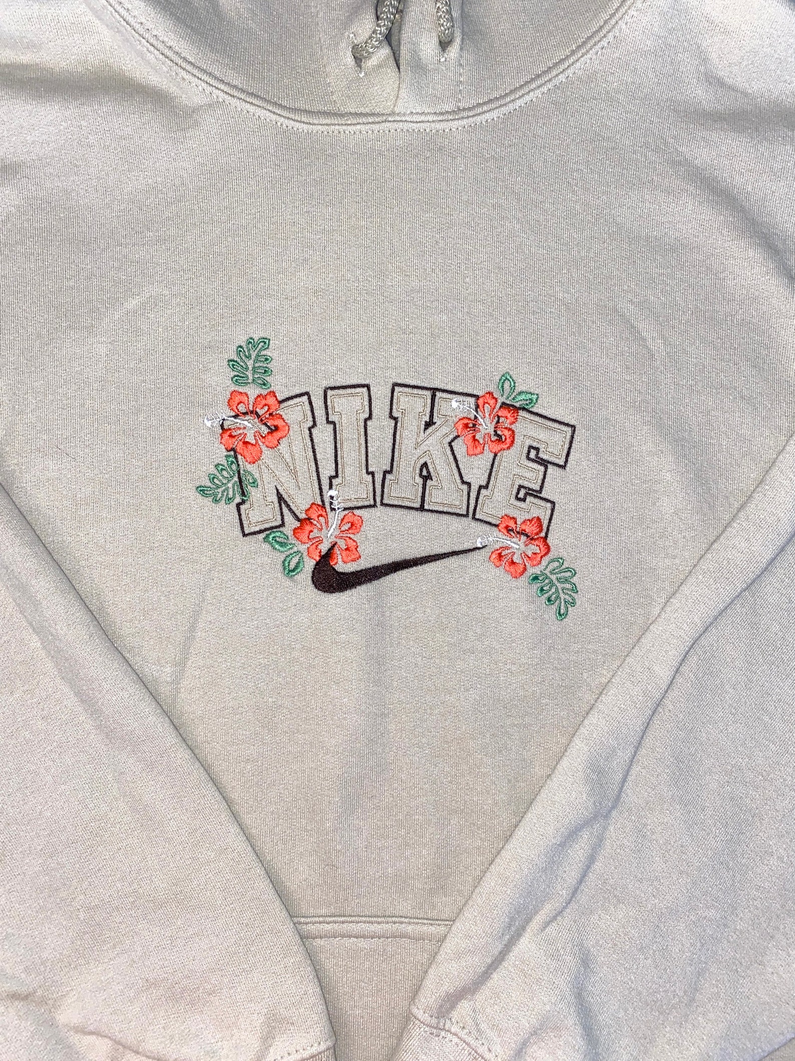 nike flower embroidered sweatshirt