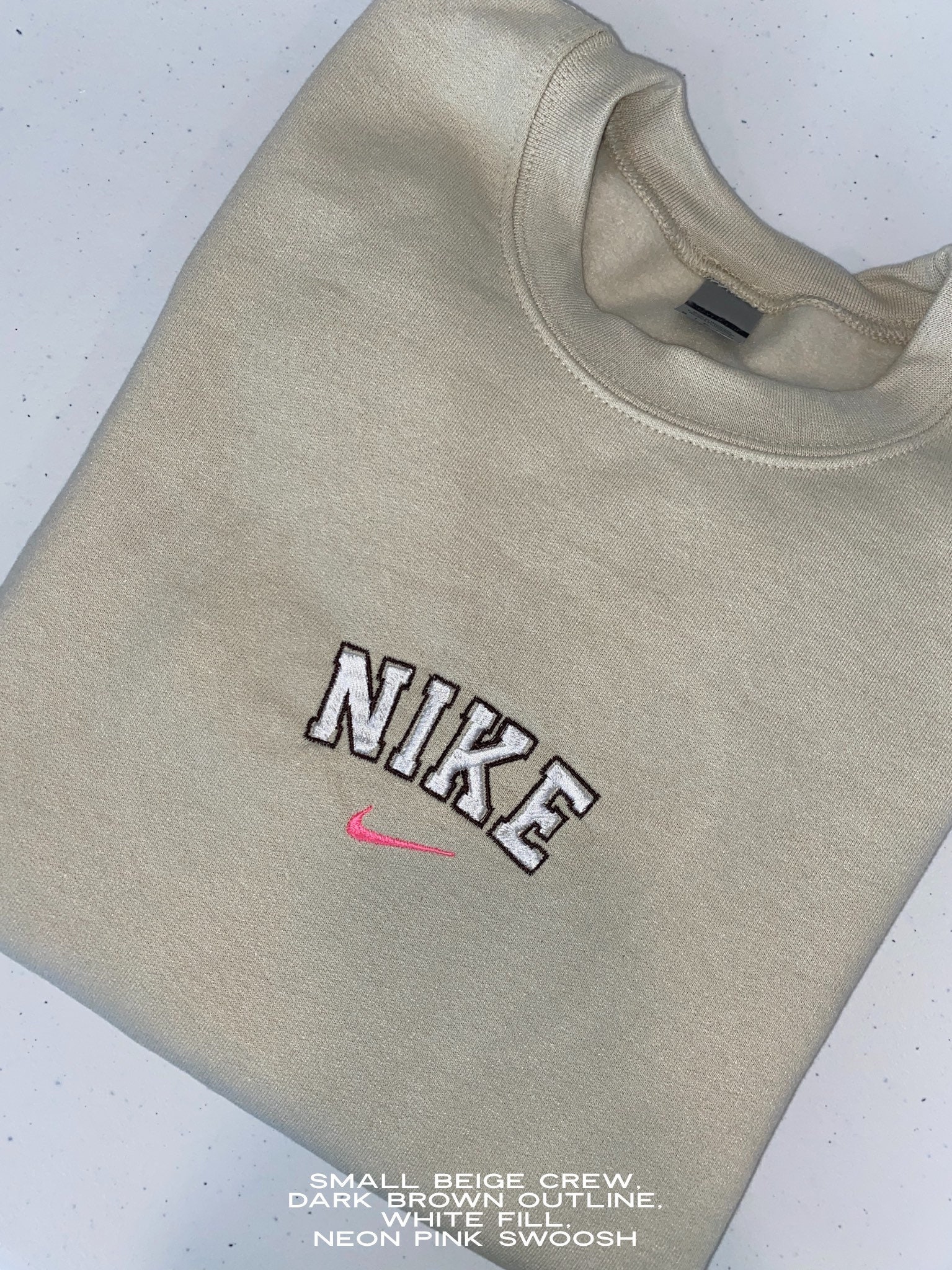 Custom Nike Inspired Vintage Logo BEIGE Hoodie/Crewneck | Etsy