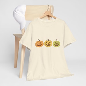 Halloween Jack O Lantern Trio Unisex Tee, Pumpkin Face Shirt, Halloween Shirt, Fall Tee, Spooky Tee, Halloween Gift