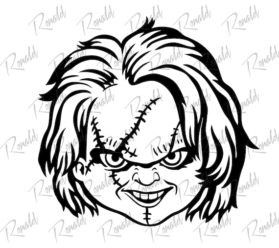 Chucky svg Chucky face Svg. Chucky vector Cricut Cameo Etsy