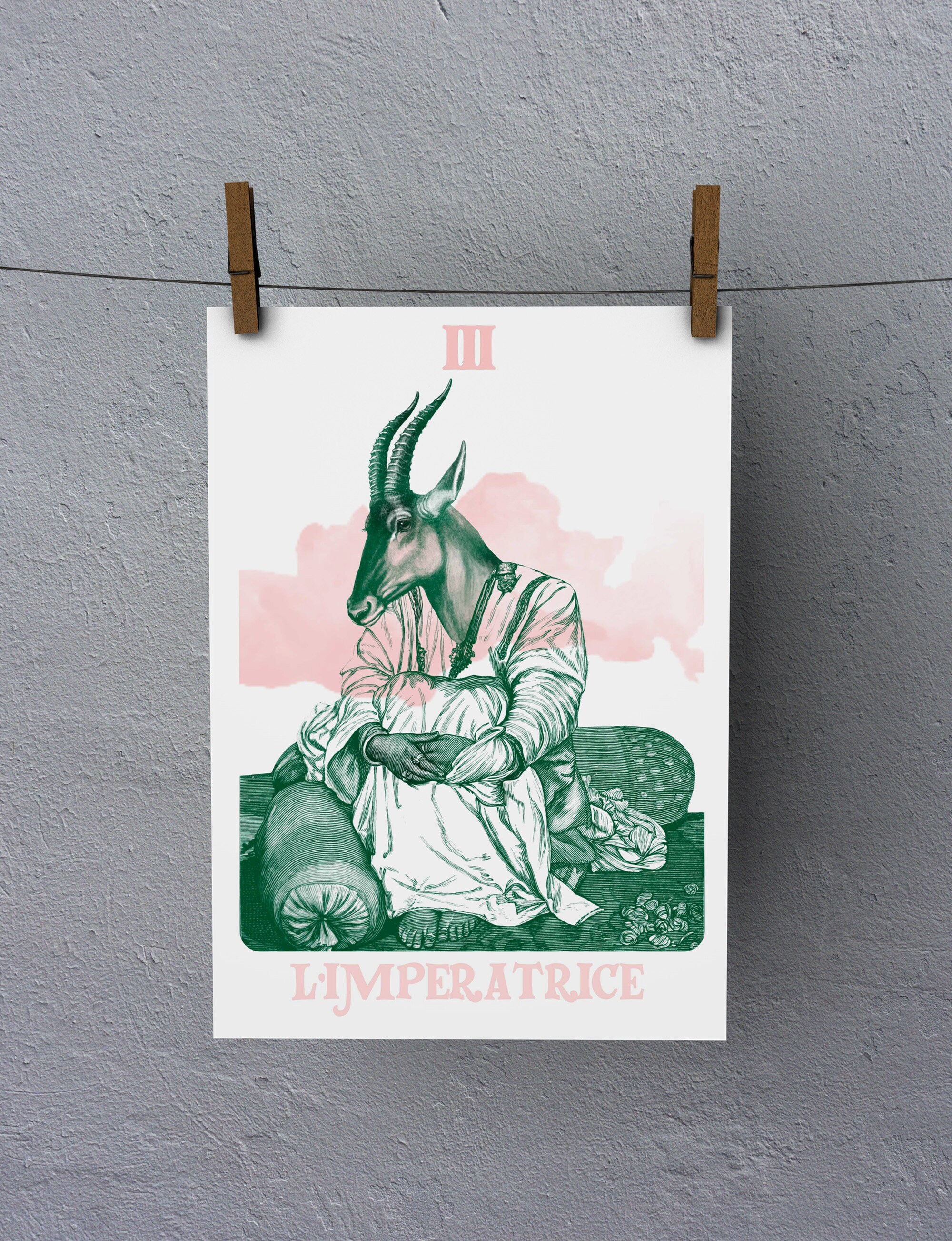 Affiche A4 - Carte de Tarot L'impératrice