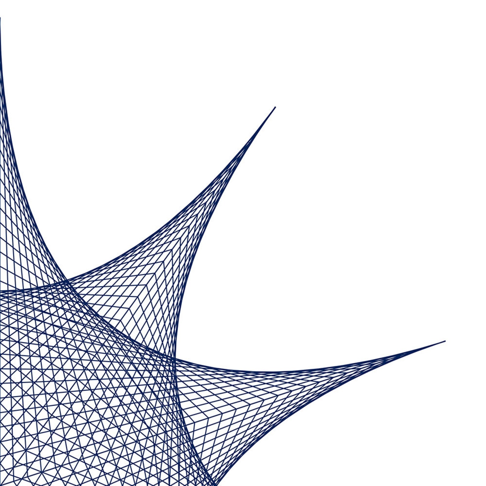 Parabolic Curves Art Double Star Printable Geometric Line | Etsy