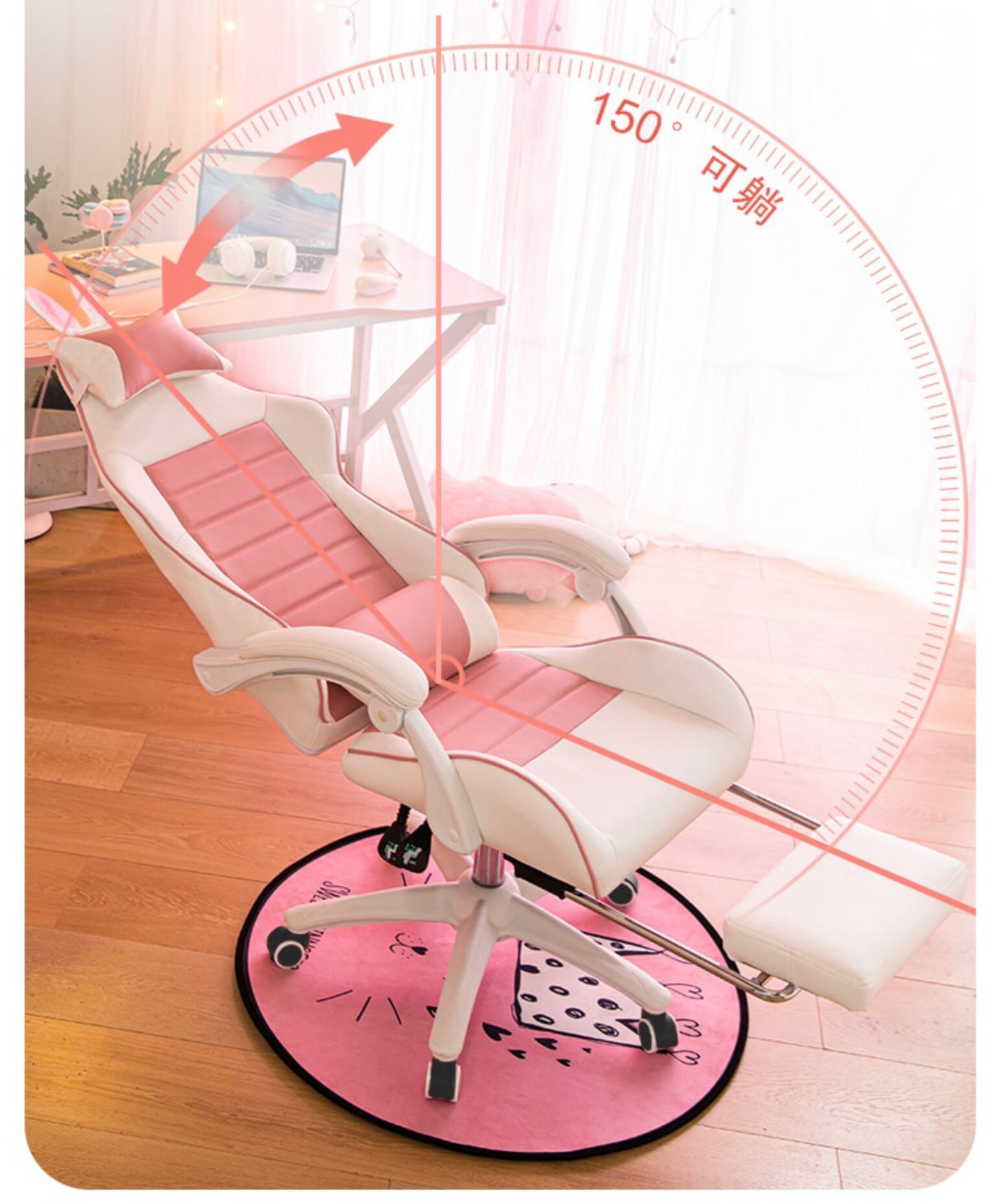 Luxury Kawaii Gaming Chairs Pastel Soft Blue Plush Floppy Dog Etsy