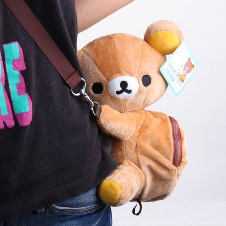 Brown Bag Purse With Bear Ears Kawaii Harajuku Small Backpack Etsy