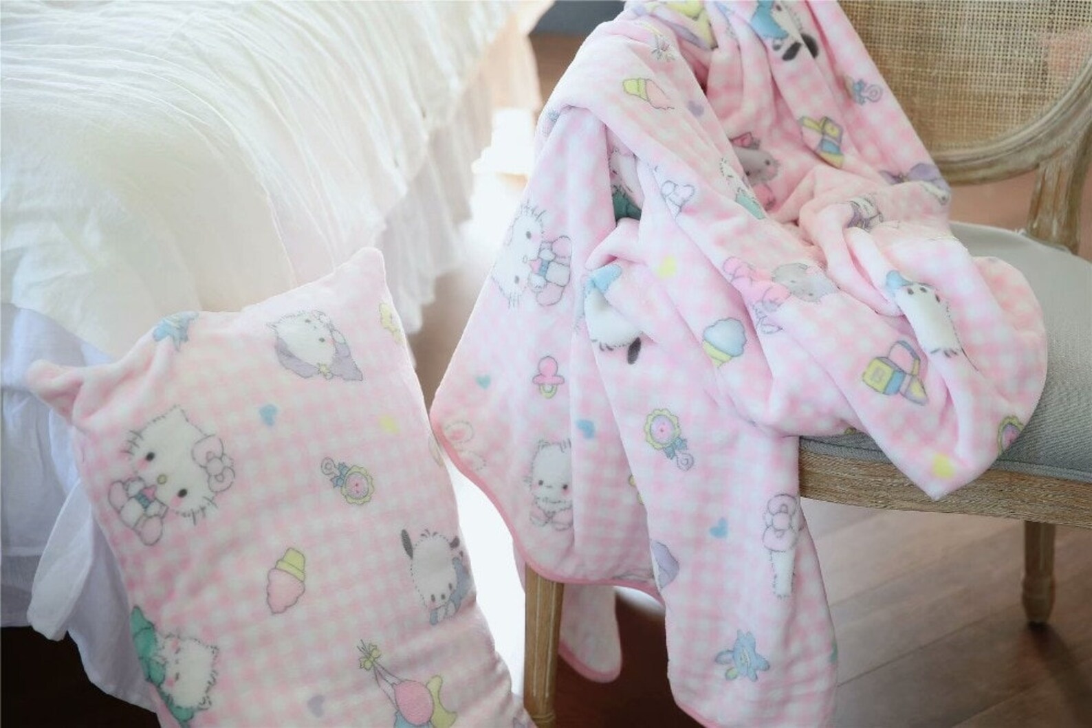 Cute Kawaii Super Soft and Velvety Blanket Pastel Pink Kitty Etsy