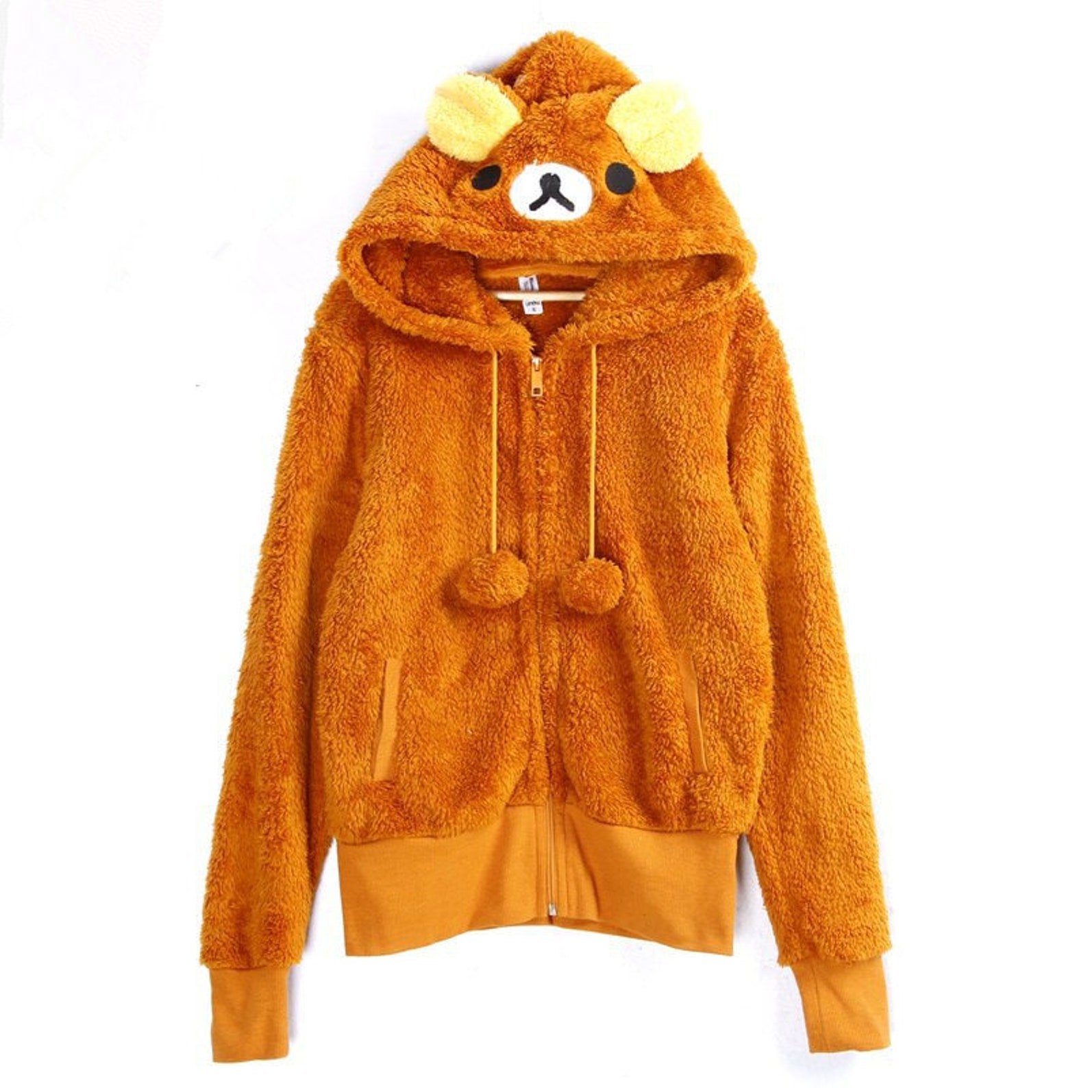 Kawaii Brown Bear Sweater Hoodie Anime Bear Hoodies with Bear Etsy