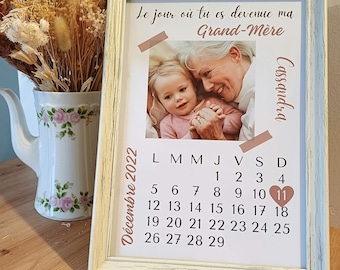 Affiche mamie grand mère date importante calendrier