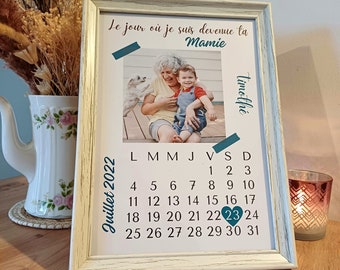 Affiche mamie grand mère date importante calendrier