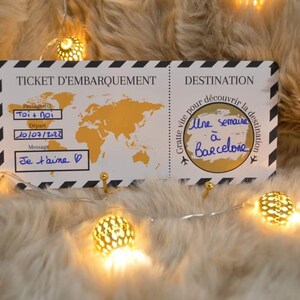 Scratch boarding pass / customizable plane ticket / scratch ticket / boarding pass / surprise ticket