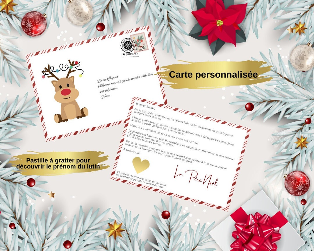 Lettre personnalisée lutin farceur / elf on the shelf / lutin farceur