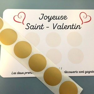 Carte à gratter saint Valentin carte personnalisée déclaration damour surprise cœur à gratter jeu à gratter image 2