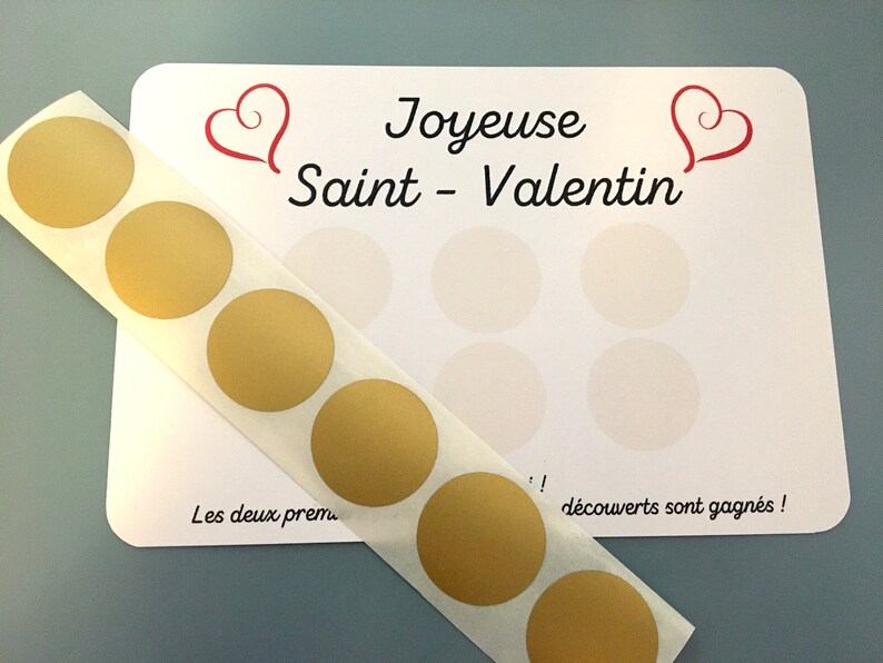 Carte à gratter saint Valentin carte personnalisée déclaration damour surprise cœur à gratter jeu à gratter image 2