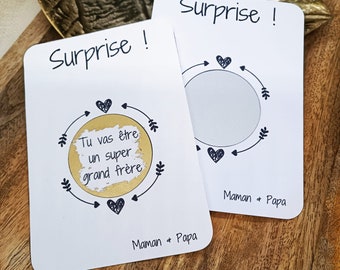 Personalized scratch card ~ pregnancy announcement ~ godfather godmother request ~ witness request - marriage request - voucher for