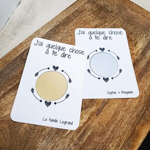 Carte à gratter ~ annonce grossesse ~ demande parrain marraine ~ demande témoin