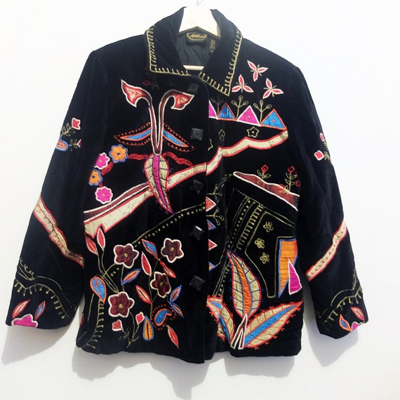 Embroidered Velvet Jacket