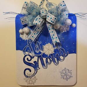 Let It Snow rectangular Door / Wall Hanger