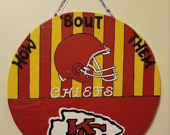 KC Chiefs Round Door / Wall Hanger