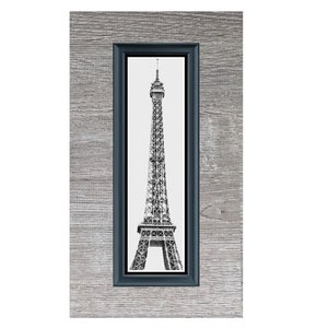 Eiffelturm Kreuzstichmuster: Paris Blackwork (Digitaler PDF Download)