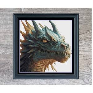 Dragon Cross Stitch Pattern | Fantasy Mythical Cross Stitch Pattern | Instant PDF Download