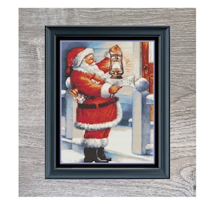 Santa Claus Holiday  Christmas Cross Stitch Needlework Embroidery Pattern PDF Instant Digital Download Pattern Keeper Ready