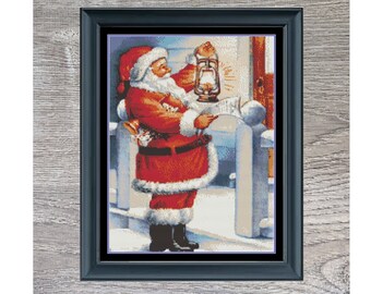 Vintage Santa Christmas Cross Stitch Pattern (PDF Pattern Keeper Ready)
