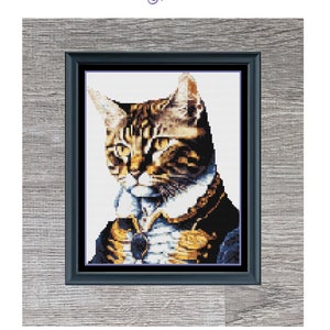 Funny Cat Cross Stitch Pattern | Cat Wearing Clothes Cross Stitch Pattern | Instant Download PDF