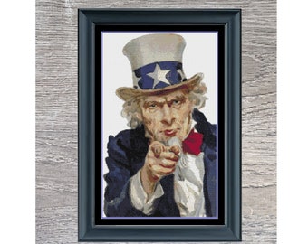 Pattern Print Uncle Sam Crossbody bags