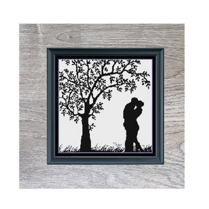 Lovers Tree Cross Stitch Pattern | PDF Digital Download