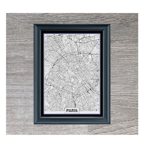 Modèle de point de croix de plan de ville de Paris | Modèle de point de croix de plan de ville | Monochrome | Blackwork | Téléchargement instantané du PDF