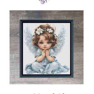 Mini Angel Girl Counted Cross-Stitch Pattern | Instant Download PDF