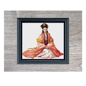 Asian Princess Cross Stitch Pattern | Asian Cross Stitch Pattern | Instant PDF Download