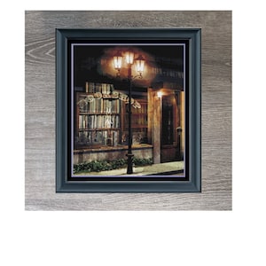 Bookshop Library Books Bookstore Cross Stitch Embroidery Needlepoint Pattern PDF Download