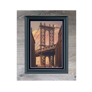 Brooklyn Bridge New York City Cross Stitch Embroidery Needlepoint Pattern PDF Download - Ready For Pattern Keeper