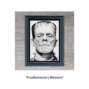 Frankenstein Monster Kreuzstich-Muster: Vintage Horror (Instant PDF Download)